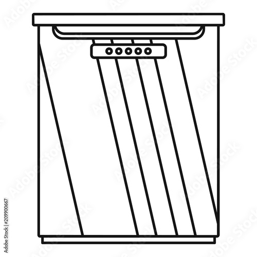 Freezer icon. Outline illustration of freezer vector icon for web design isolated on white background