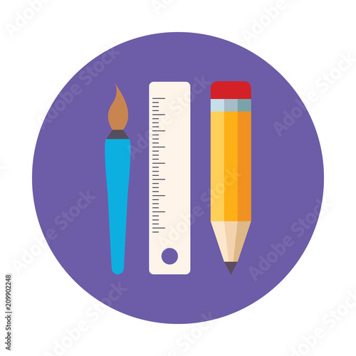 Pencil and scale Icon