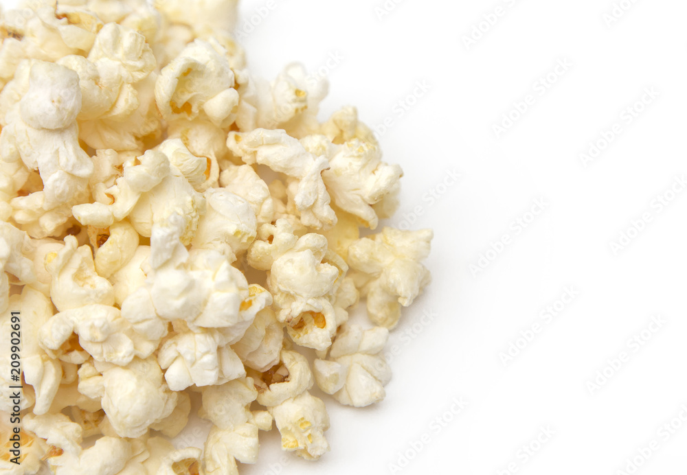 Simple Sweet and Salty Popcorn on a White Background Simple Sweet and Salty Popcorn on a White Background