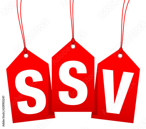 Arrow Hangtags "SSV" Red