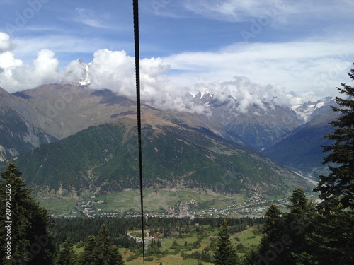 Mestia view from ropeway photo