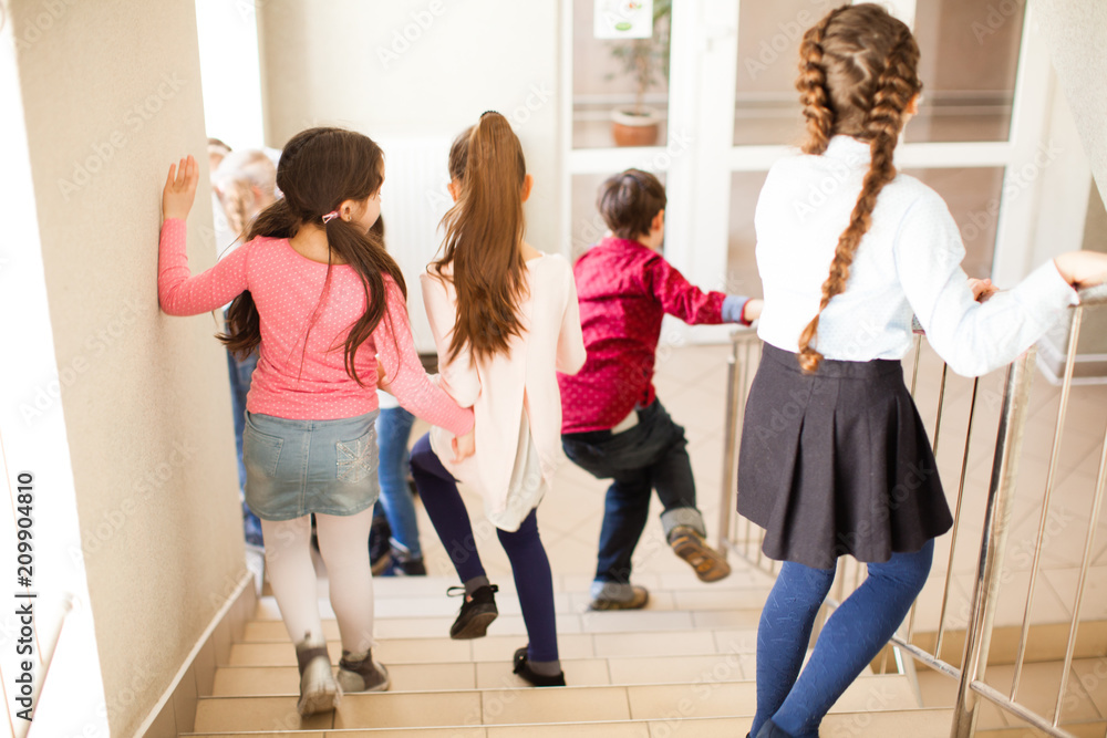 Fototapeta premium Pupils going on break