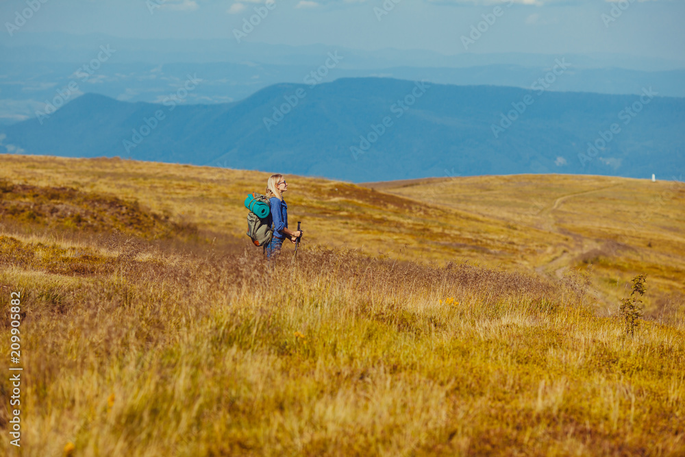 Incredible travel for a tourist woman