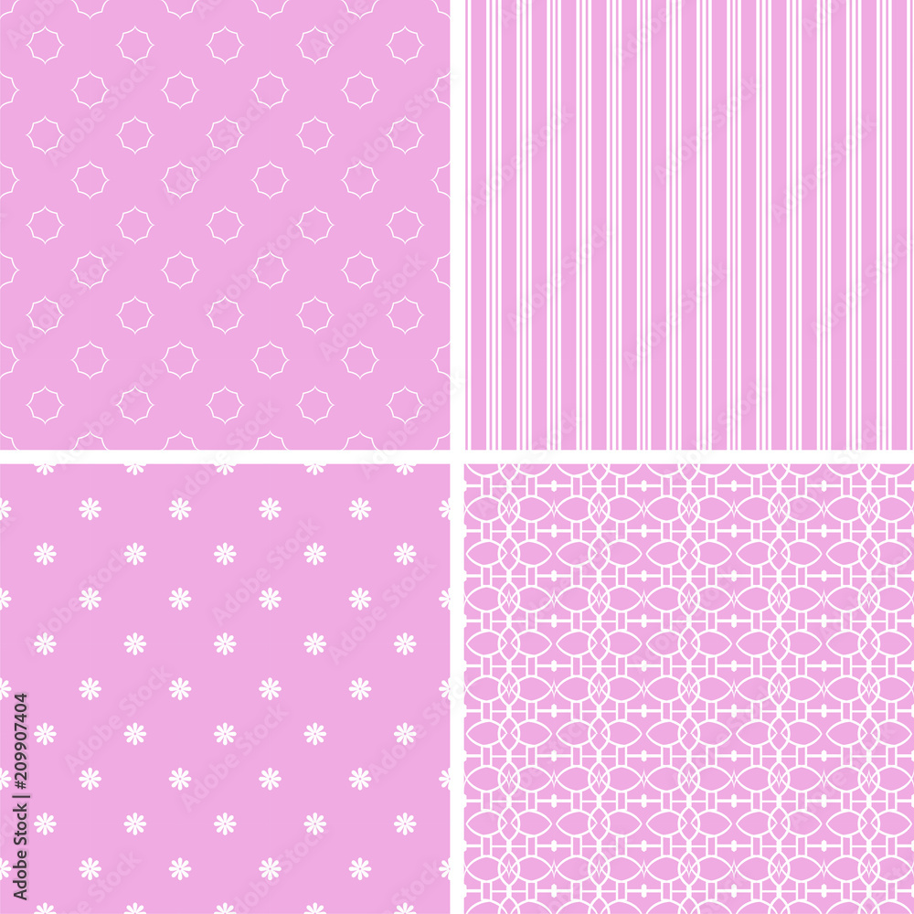 Chic different vector seamless patterns. Chic different vector seamless patterns.