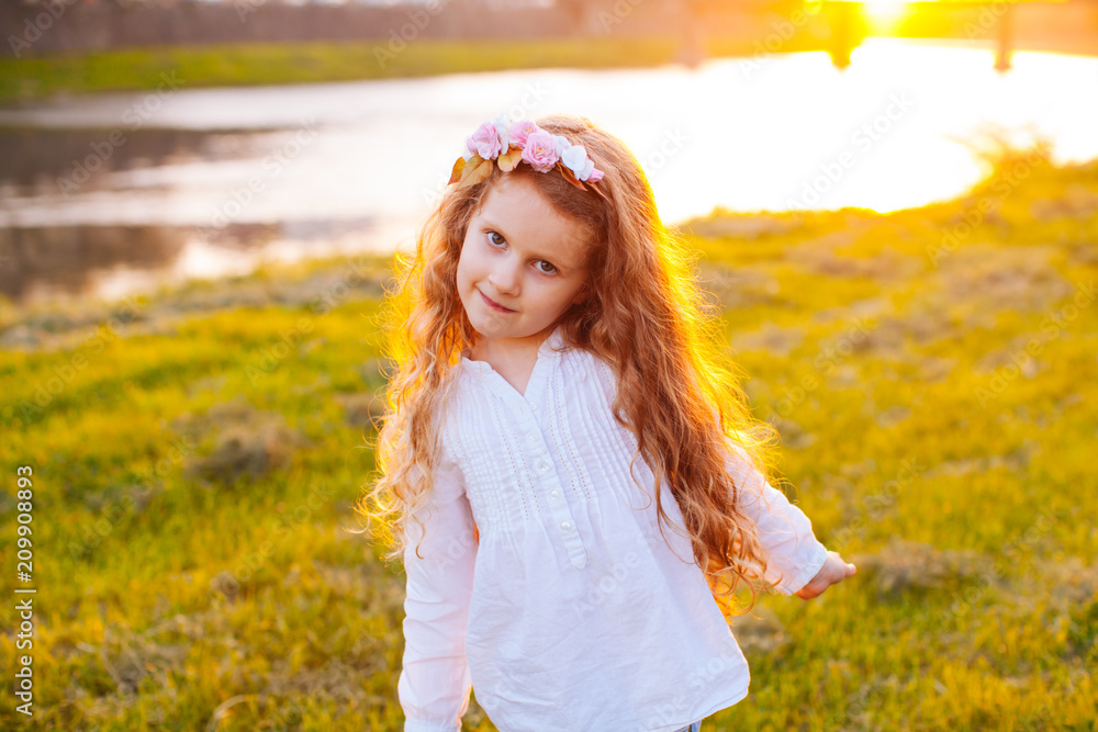The little princess at sunset The little princess at sunset