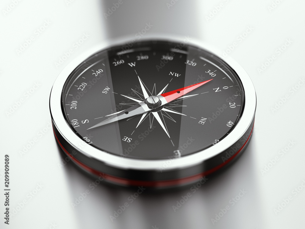 Modern Compass Pointing North Modern Compass Pointing North