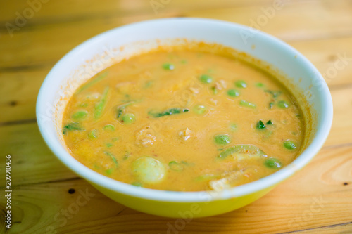 Thai vegetable red curry soup