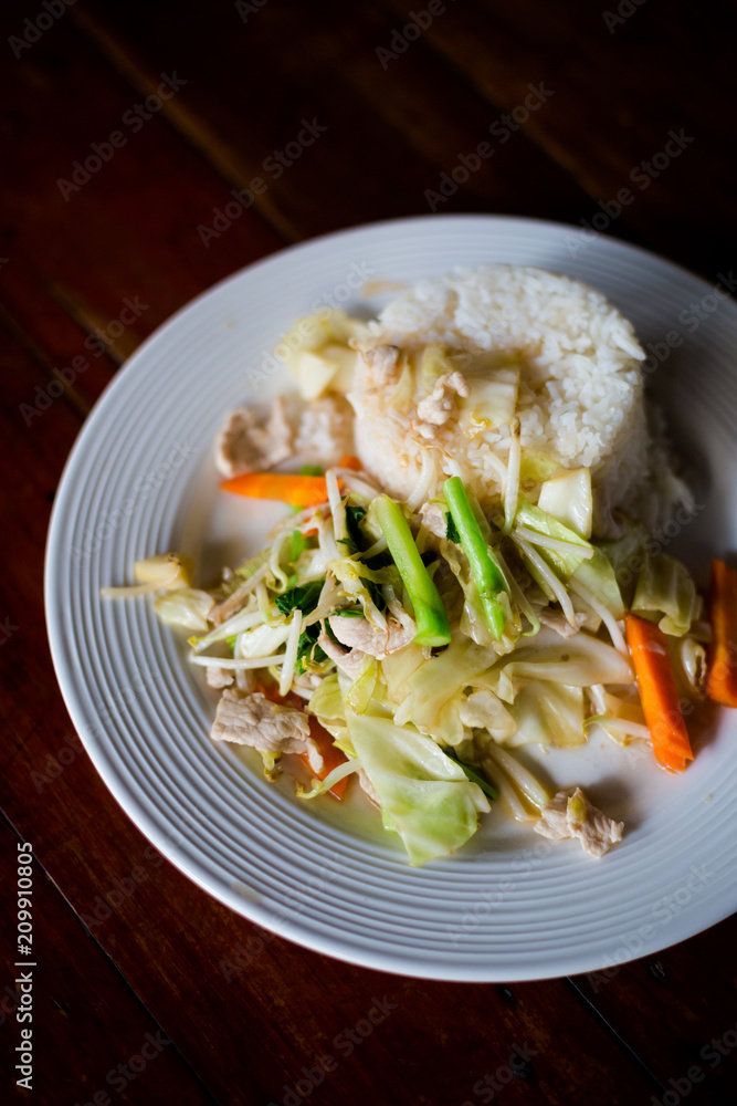Pork and vegetable thai stirfry Pork and vegetable thai stirfry
