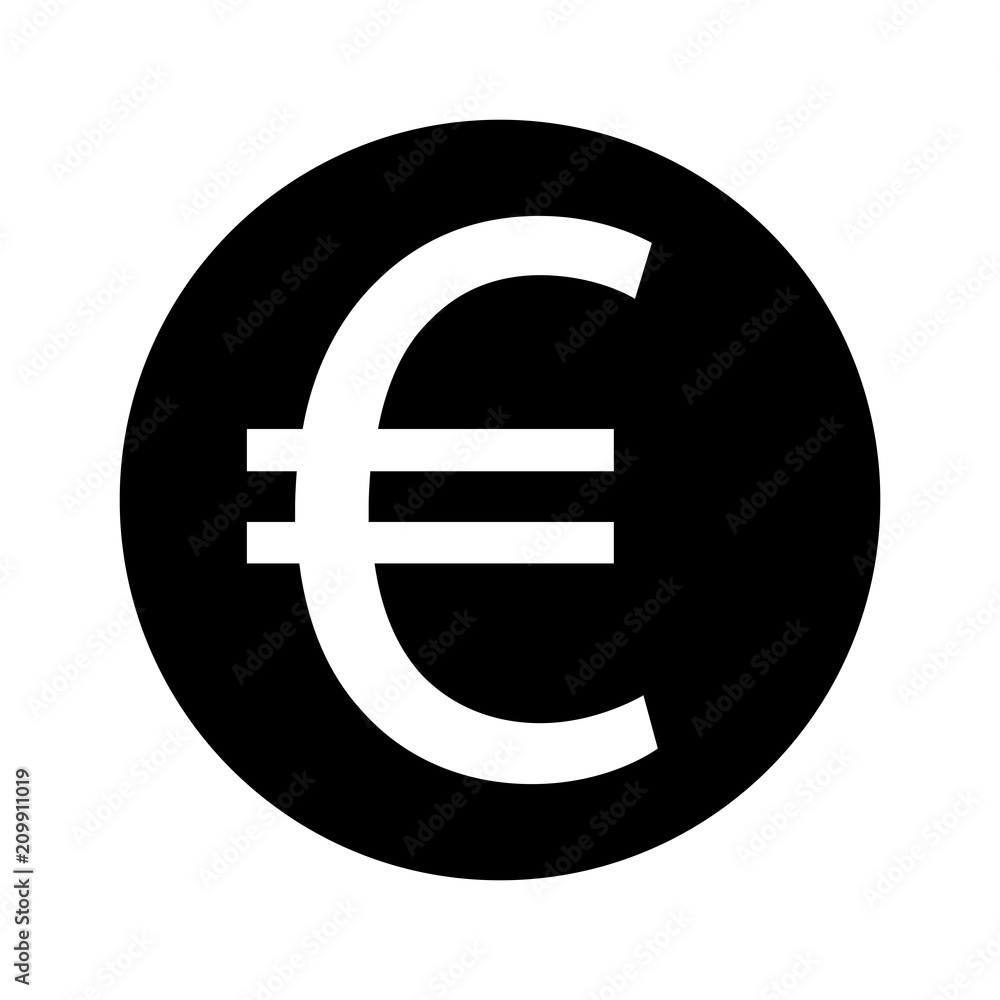 Euro sign icon stock vector illustration Euro sign icon stock vector illustration