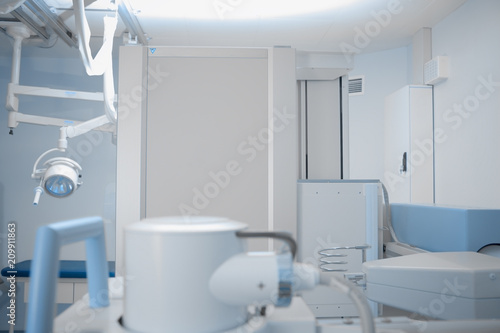 Hospital room with X-ray equipment