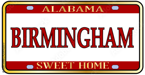 Birmingham City Alabama State License Plate