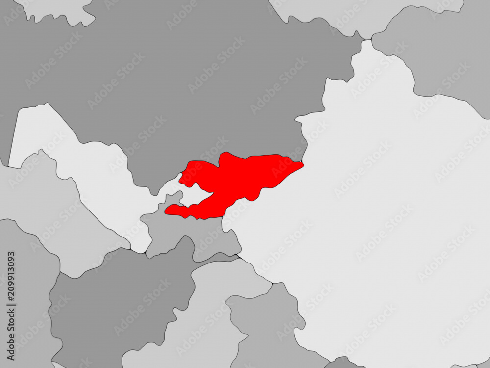 Map of Kyrgyzstan