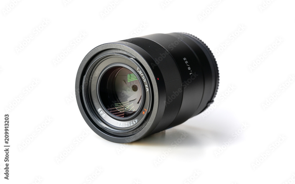 Lens Camera On White Background