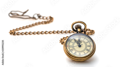 Watch Necklace On White Background
