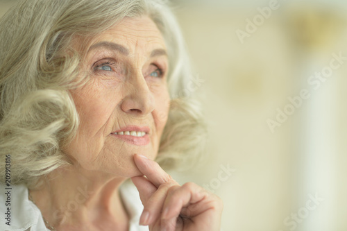 Portrait of happy senior woman