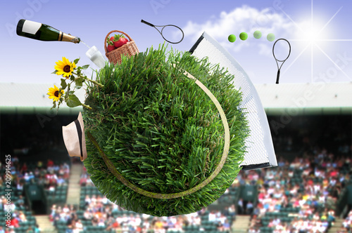 Tennis match concept photo