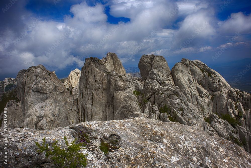 View from top of Tulove grede, parth of Velebit mountain in Croatia View from top of Tulove grede, parth of Velebit mountain in Croatia