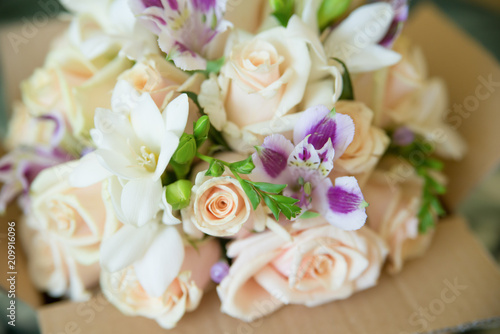 Closeup wedding bouquet