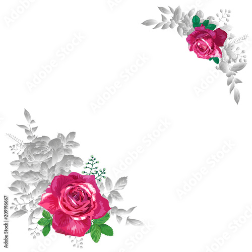 Red Roses with green leaves