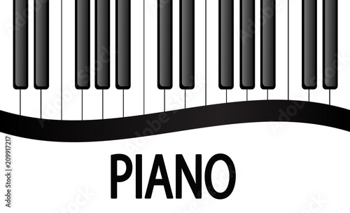 фотографія Black and White Piano Keys Background Design