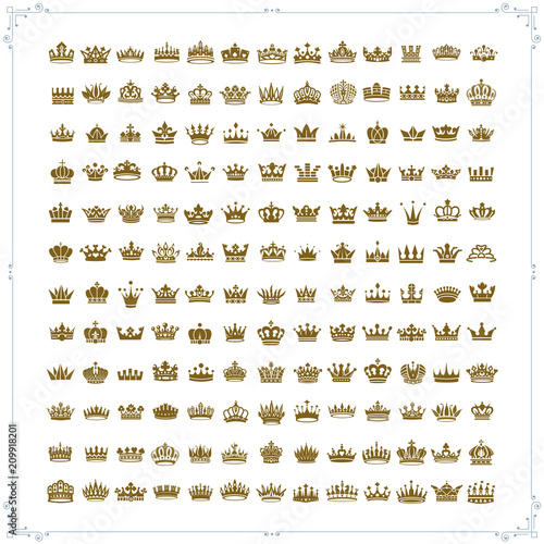 King and queen crowns symbols 