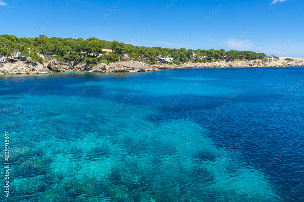Mallorca, Endless coastline nature landscape of fishing village near cala ratjada