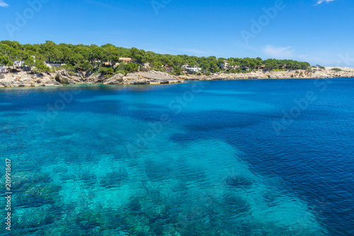 Fototapeta Naklejka Na Ścianę i Meble -  Mallorca, Endless coastline nature landscape of fishing village near cala ratjada