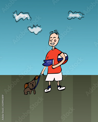 Russian football boy 2018