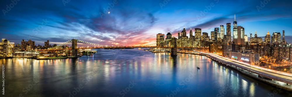 Fototapeta Panoramę Nowego Jorku z Brooklynu i widokiem na Manhattan