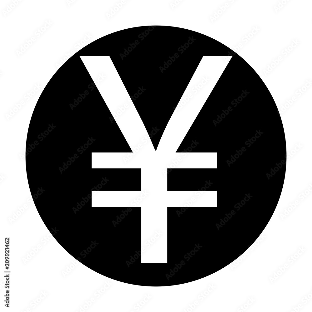 Obraz premium Yuán sign icon stock vector illustration