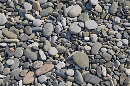 Sea stones on the Black Sea coast. Sochi.