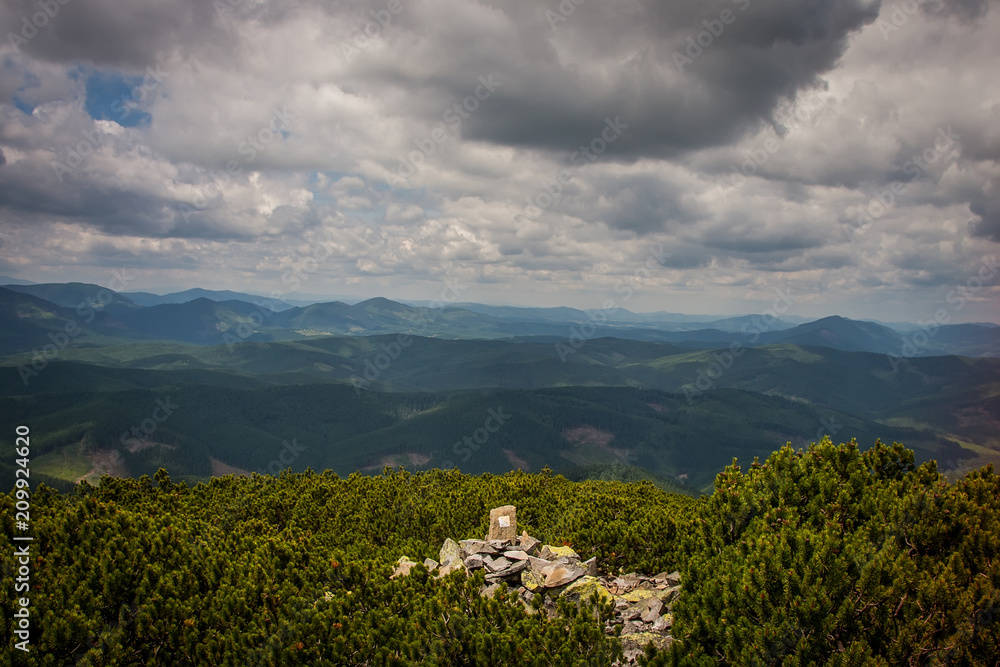 Beautiful mountains and blue sky in the Carpathians. Ukraine. Beautiful mountains and blue sky in the Carpathians. Ukraine.