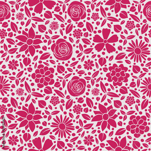 Seamless floral pattern - wrapping paper. Mother's Day, Woman's Day and Valentine's Day. Vector..