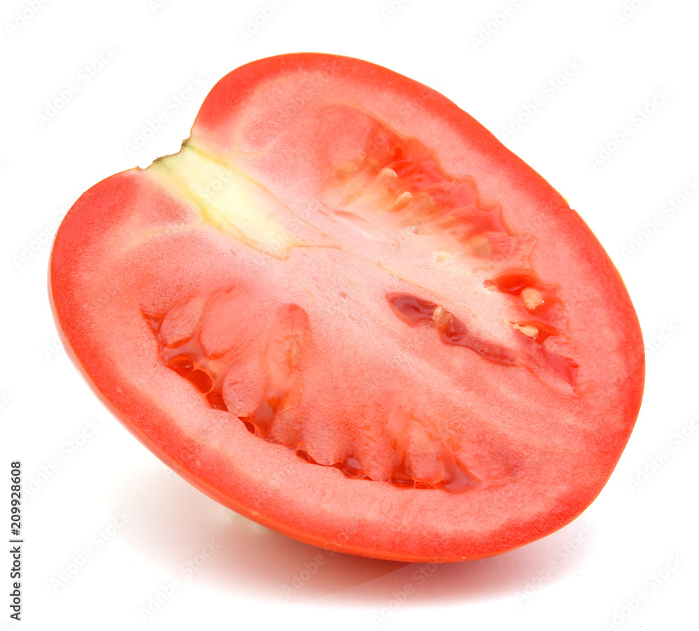 Tomato slice isolated on white Tomato slice isolated on white
