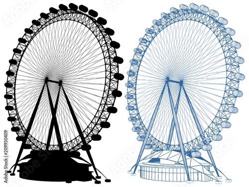 Carousel Vector Illustration Isolated On White Background 