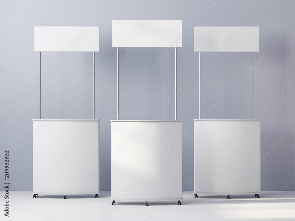 Promotion table stand 3d rendering Promotion table stand 3d rendering