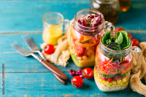 Healthy Homemade Jar Salad