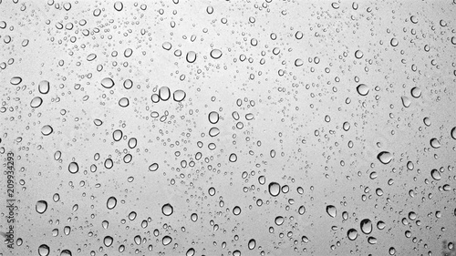 Dew drops on window glass