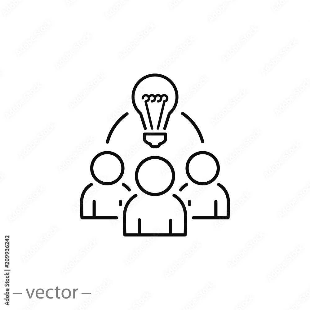 Collaboration idea icon vector Collaboration idea icon vector