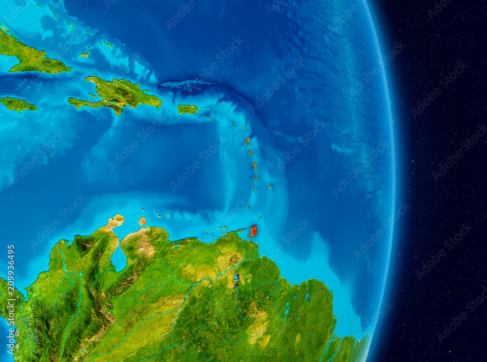 Caribbean from space
