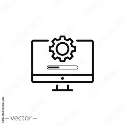 computer update system icon vector