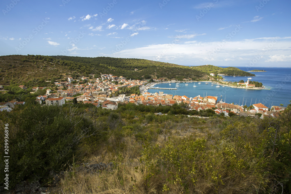Beautiful Vis town on Vis island, Croatia