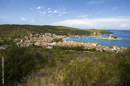 Beautiful Vis town on Vis island, Croatia
