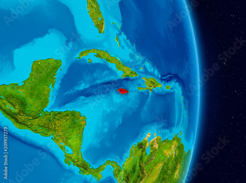 Jamaica from space