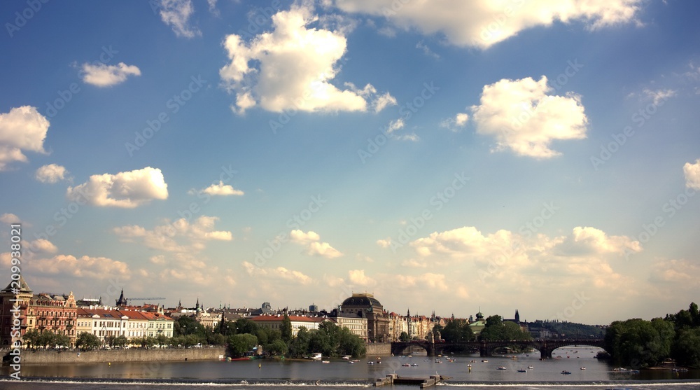 Prague view from Charles Bridge