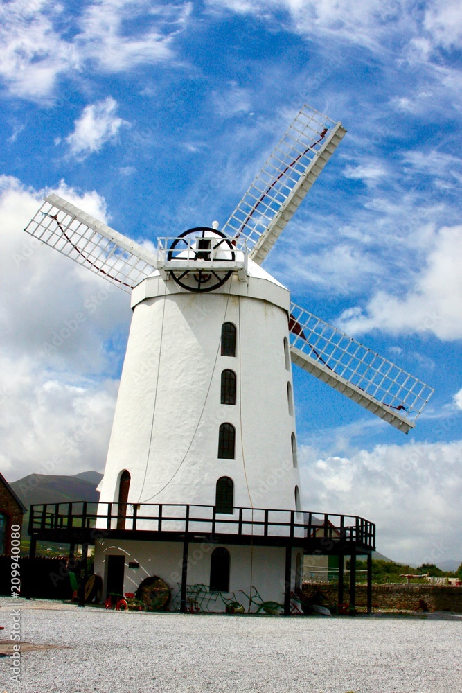 Ireland's largest Windmill against blue sky
