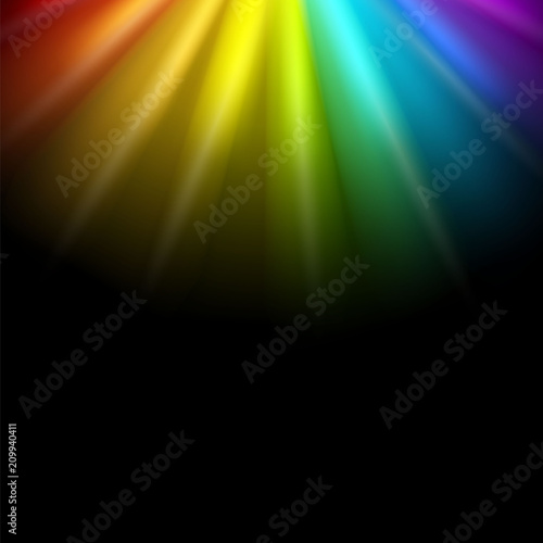 Creative vector illustration of rainbow glare spectrum isolated on transparent background. Art design gay pride colors. Abstract concept graphic element