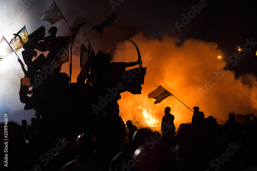 Ukraine's Euromaidan protest in Kiev, Februrary 2014 photo