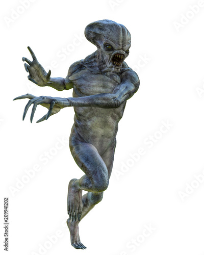 Vászonkép hammerhead alien exploring arround