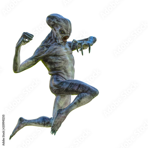 Vászonkép hammerhead alien exploring arround